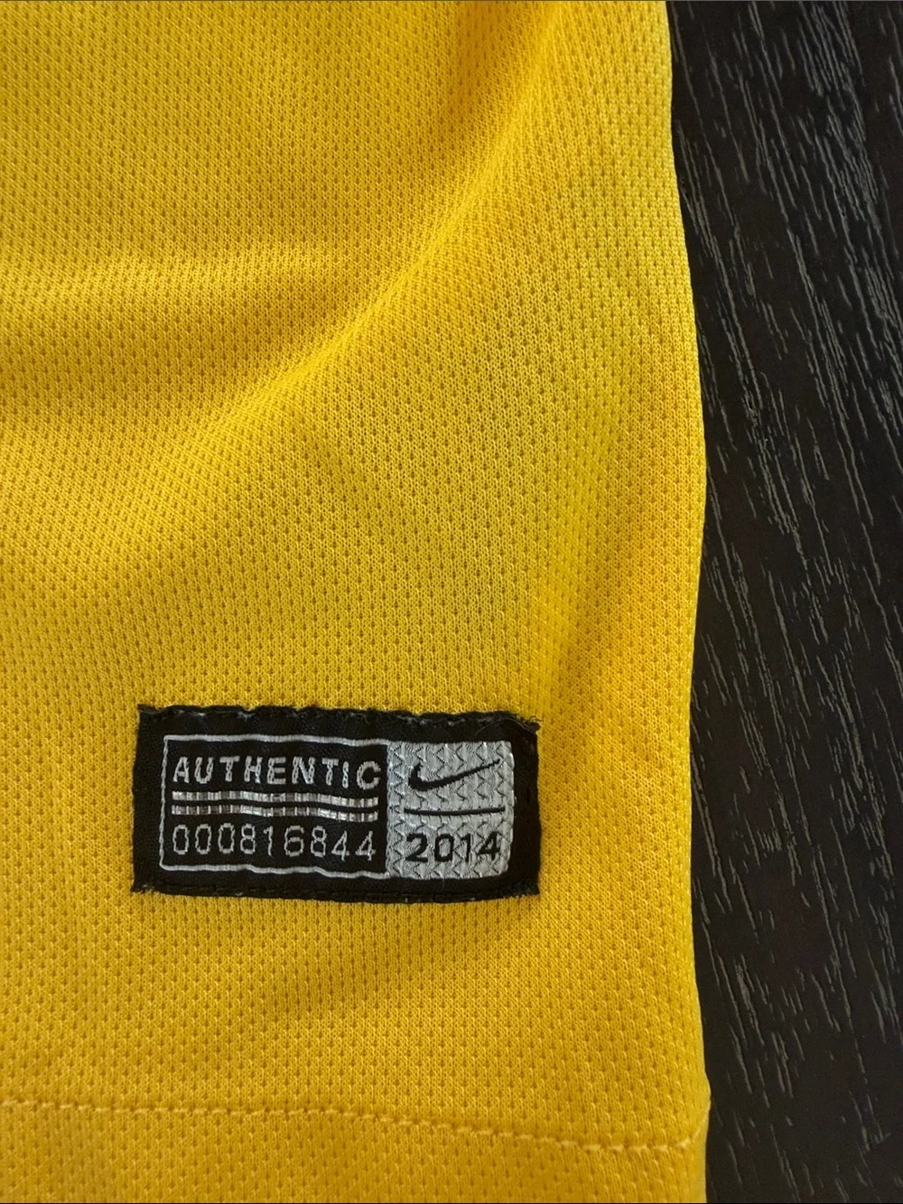 Nike Kids Brazil Soccer Jersey - Yellow with Green Trim 2014 purchased in Brazil